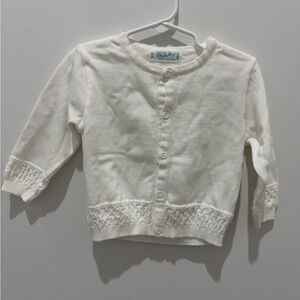 Elegant Cream Button-Up Kids Cardigan
